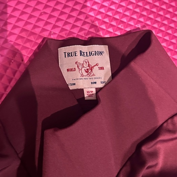 True religion Burgundy Tracksuit with Hoodie xs - Picture 9 of 10